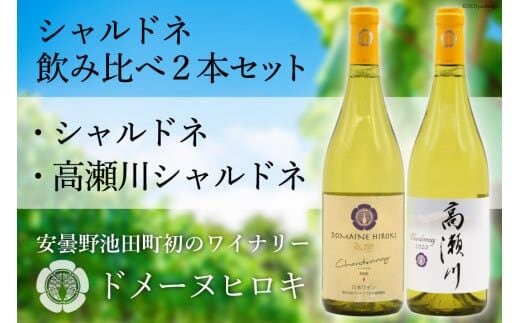 シャルドネ飲み比べセット 750ml×2本 白ワイン [ヴィニョブル安曇野（ドメーヌ・ヒロキ） 長野県 池田町 48110094] 白ワイン お酒 酒