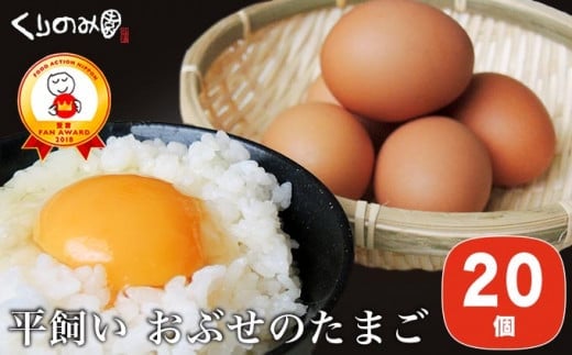  【思いやり型返礼品】 平飼い おぶせのたまご 20個 ［くりのみ園］ 卵 玉子 生卵 鶏卵 長野県産 小布施町産 信州 ［H-59］