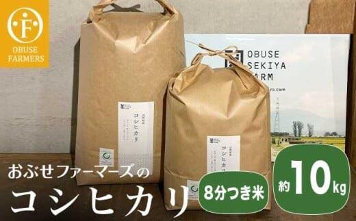 コシヒカリ 8分つき米 約10kg ［ おぶせファーマーズ ］【2025年11月上旬～発送】 