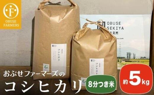 コシヒカリ 8分つき米 約5kg ［ おぶせファーマーズ ］【2025年11月上旬～発送】 