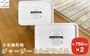 小布施牧場ジャージーミルクアイス 750ml × 2個 ［小布施牧場］