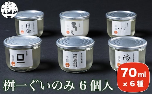 桝一ぐいのみ 6種入 70ml×6個 ［桝一市村酒造場］