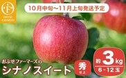 シナノスイート 秀以上 約3kg 6〜12玉［おぶせファーマーズ］ 2025年10月中旬〜11月上旬発送