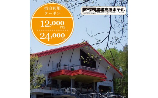 【ふるさと納税】 癒しの森の宿「黒姫高原ホテル 利用券（24,000円分）」 宿泊・食事・レンタルなどに利用可☆黒姫スノーパークまで徒歩3分【長野県信濃町】