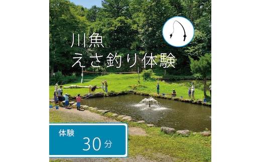 【長野県信濃町ふるさと納税】北川遊魚 川魚えさ釣り体験30分 体験利用券