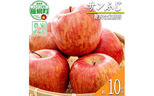 りんご サンふじ 贅沢な 家庭用 10kg 松澤農園 2026年11月下旬頃から2027年2月下旬頃まで順次発送予定 令和8年度収穫分 長野県 飯綱町 [1337]