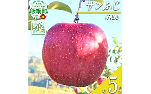 りんご サンふじ 家庭用 5kg ファームトヤ 沖縄県への配送不可 2026年11月中旬頃から2027年1月上旬頃まで順次発送予定 令和8年度収穫分 信州 果物 フルーツ リンゴ 林檎 ふじ 長野 予約 農家直送 長野県 飯綱町 [0959]