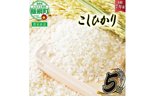 飯綱町の美味しい お米 5kg ( 令和7年産 ) 沖縄県への配送不可 2025年11月上旬頃から順次発送予定 米 白米 精米 信州 長野 予約 農家応援 長野県 飯綱町 [1700]