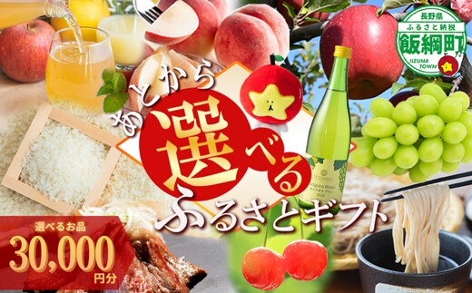 あとからセレクト 【ふるさとギフト】 ギフトポイント 寄附額 30000円分 あとから選べる返礼品 長野県 飯綱町 [2056]