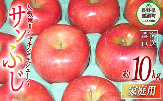 りんご サンふじ 家庭用 10kg ヤマウラ農園 2026年11月下旬頃から2026年12月上旬頃まで順次発送予定 令和8年度収穫分 信州 果物 フルーツ リンゴ 林檎 長野 予約 農家直送 長野県 飯綱町 [1588]