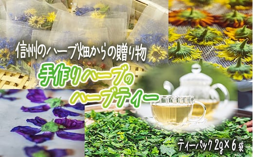 ティーバッグ （ 2g ） おまかせ 6袋セット 飯綱ハーバルブリーズ 飲料 ハーブ ティー お茶 信州 長野県 飯綱町 [2107]
