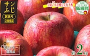 りんご サンふじ 訳あり2kg （5〜12玉） 光センサー選別品 ながの農業協同組合 沖縄県への配送不可 2025年12月中旬頃から2026年1月下旬頃まで順次発送予定 令和7年度収穫分 予約 長野県 飯綱町 [1869]