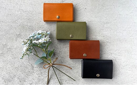 本革 ノンステッチ名刺入れ・カードケース 栃木レザー ファッション小物 革小物 シンプル カード入れ ビジネスシーン 手触りが良い 牛革 プレゼント ギフト キャメル