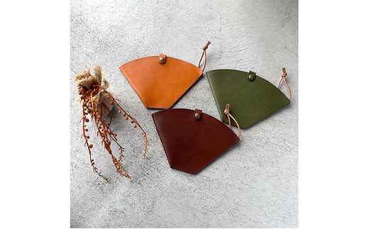 本革 コーヒーフィルターホルダー 栃木レザー 革小物 レザー小物 ブラウン