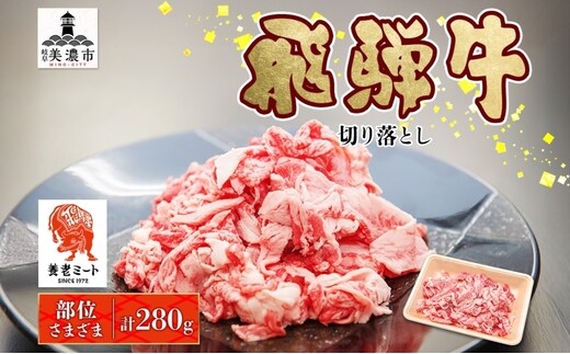 飛騨牛 切り落とし 280g×1P 国産 国産牛 牛肉 肉 牛 日本産 和牛 BBQ 焼き肉 赤身 小分け 便利 冷凍保存 一人暮らし 牛丼 肉じゃが 煮物 焼く 簡単調理 薄切り 飛騨牛切り落とし カレー ビーフシチュー 贈答品 お取り寄せ 送料無料 岐阜県 美濃市
