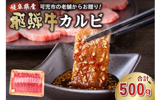 飛騨牛カルビ500g【0016-054】 