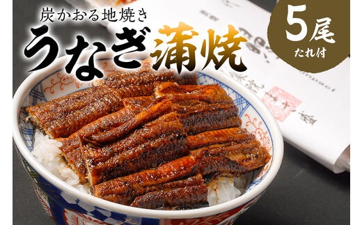本格炭火焼 うなぎ蒲焼（たれ付き）5尾 【0021-011】