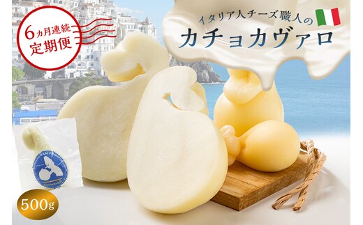 【定期便】カチョカヴァロ Caciocavallo 500g (6カ月連続お届け) 【0073-065】