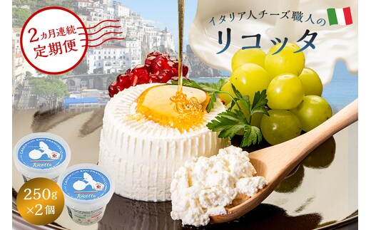 【定期便】 リコッタ Ricotta 250g 2個セット (2カ月連続お届け)【0073-048】