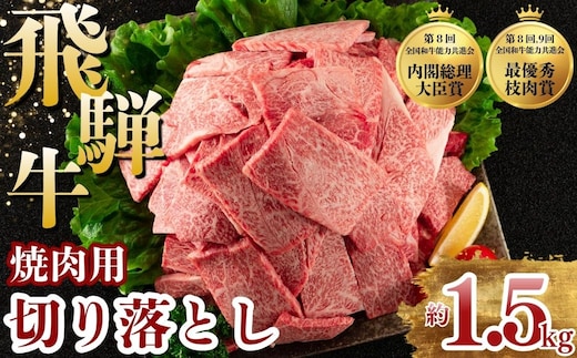 飛騨牛 焼肉 切り落とし 1.5kg | 牛肉 肉 切落し 飛騨牛 訳あり 訳アリ わけあり ワケアリ 不揃い 冷凍 まるたか 食品 バーベキュー BBQ 家用 家庭用 岐阜 瑞穂市