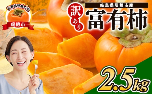 【先行予約】岐阜県瑞穂市産 訳あり富有柿 2.5kg ※2026年11月～発送