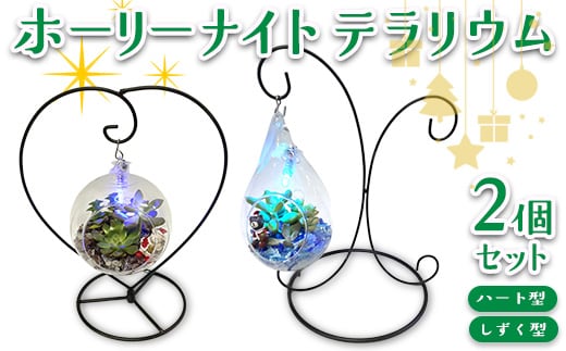 ホーリーナイトテラリウム2個セット（ハート型、しずく型） ※2025年12月中旬～12月下旬頃に順次発送予定