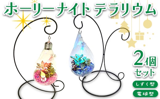 ホーリーナイトテラリウム2個セット（しずく型、電球型） ※2025年12月中旬～12月下旬頃に順次発送予定