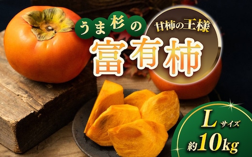 【先行予約】うま杉の富有柿 10kg 42玉(L) ※2026年11月中旬～12月中旬頃に順次発送予定