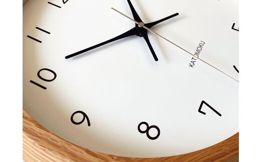 KATOMOKU moku clock 13 オーク 電波時計 連続秒針 | dショッピング