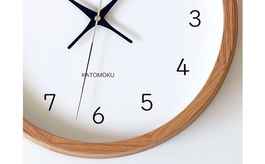 KATOMOKU moku clock 13 オーク 電波時計 連続秒針 | dショッピング