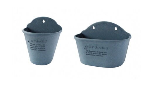 ハンギングポット 2サイズ4点セット(ネイビー)