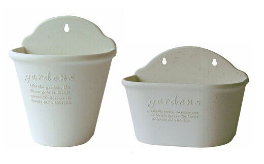 ハンギングポット 2サイズ4点セット(ホワイト)