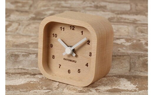 KATOMOKU 小さなシンプルな木枠置き時計 | dショッピングふるさと納税百選