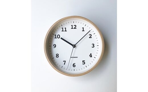 KATOMOKU 小ぶりな曲げわっぱ電波時計