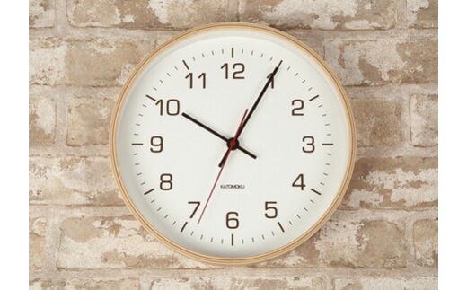 KATOMOKU シンプルな木枠電波時計