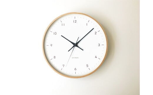 KATOMOKU シンプルな曲げわっぱ電波時計
