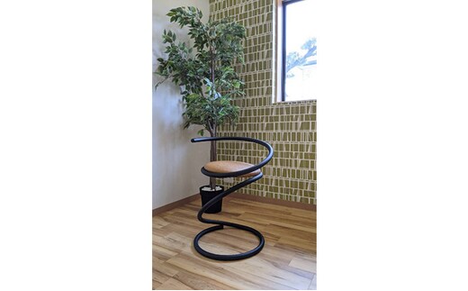 デザインチェア 雑貨 日用品 イス 椅子 スチール製 ブラウン