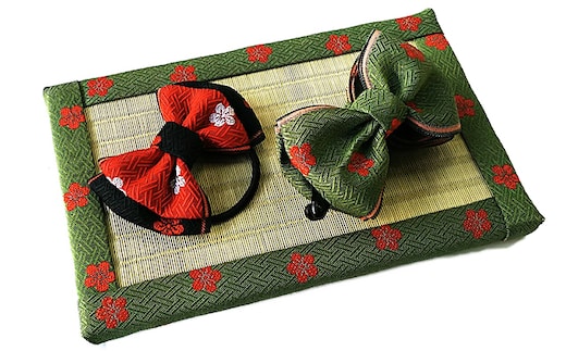 畳縁アクセサリ−縁結びセット（グリ−ン） 民芸品 工芸品 雑貨 日用品 