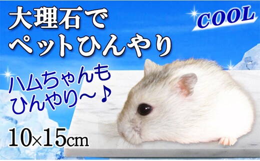 白大理石ペットひんやり ハムスター用 10×15cm