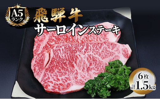 ふるさと納税 飛騨牛 牛肉 ステーキ サーロイン 250g×6枚 計1.5kg A5 和牛 