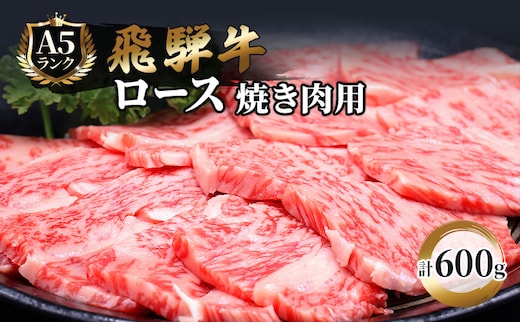 ふるさと納税 飛騨牛 牛肉 焼肉 ロース 600g A5 和牛 