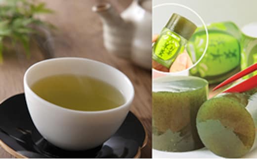 最高級深蒸し茶 金谷いぶき600ｇ お茶羊羹付き 緑茶 和菓子 ようかん 