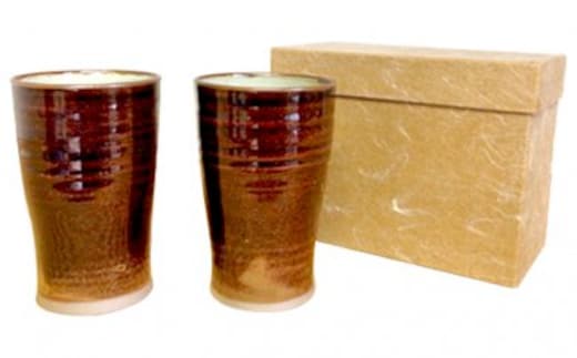 志戸呂焼ビアカップセット 民芸品 工芸品 食器 