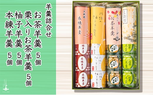 羊羹5個袋入り×4種 箱入り 和菓子 スイーツ ようかん 