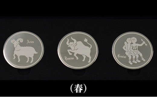 コイン型のアイスキューブ（春） 雑貨 日用品 アイスコイン 氷 ステンレス 化粧箱 