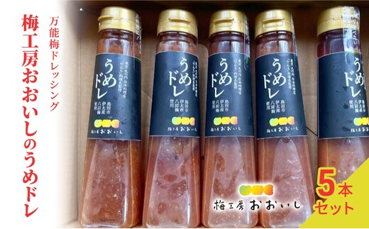 ★梅ドレッシング★うめドレ 5本セット 贈り物 ギフト 人気 厳選 島田市 サラダ 東京丸の内日本料理店「やんも」料理長 監修 