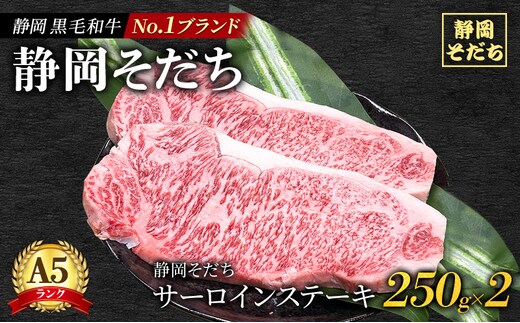 静岡 黒毛 和牛 ブランド 「 静岡そだち 」 サーロインステーキ 250g×2枚 合計約500g