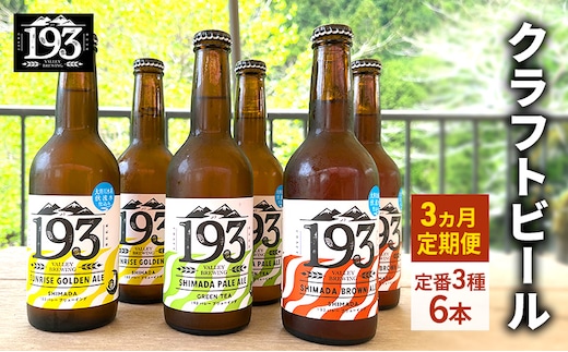 193 クラフトビール 定番 6本 定期便 セット (シズオカゴールデンエール/緑茶ペールエール/ほうじ茶ブラウンエール) クラフトビール 地ビール お酒 ビール イクミバレーブリューイング