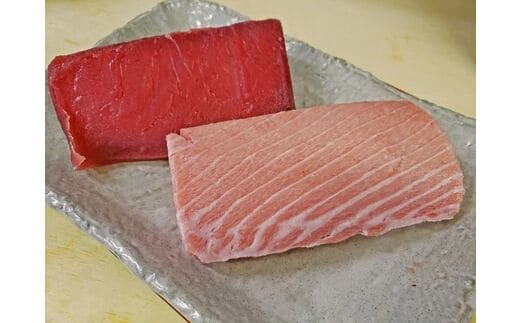 a50-097 『まぐろの魚二』天然南鮪大トロ・赤身約800gセット