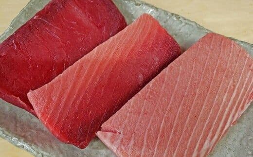 b500-010 【定期便6回】天然南鮪・大トロ・中トロ・赤身(約1.4kg)